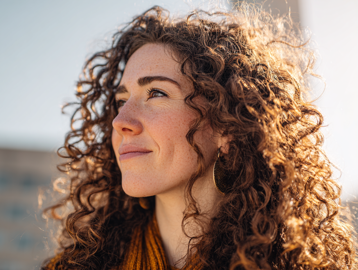 Woman with increased energy and vitality