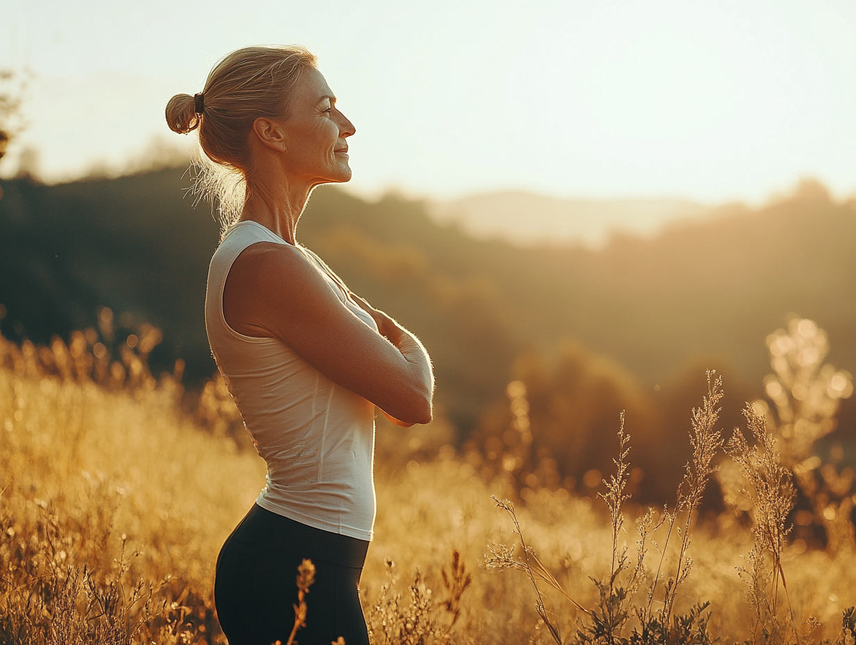 Person with healthy gut microbiome