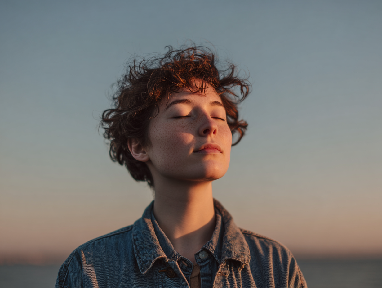 Person feeling less worry