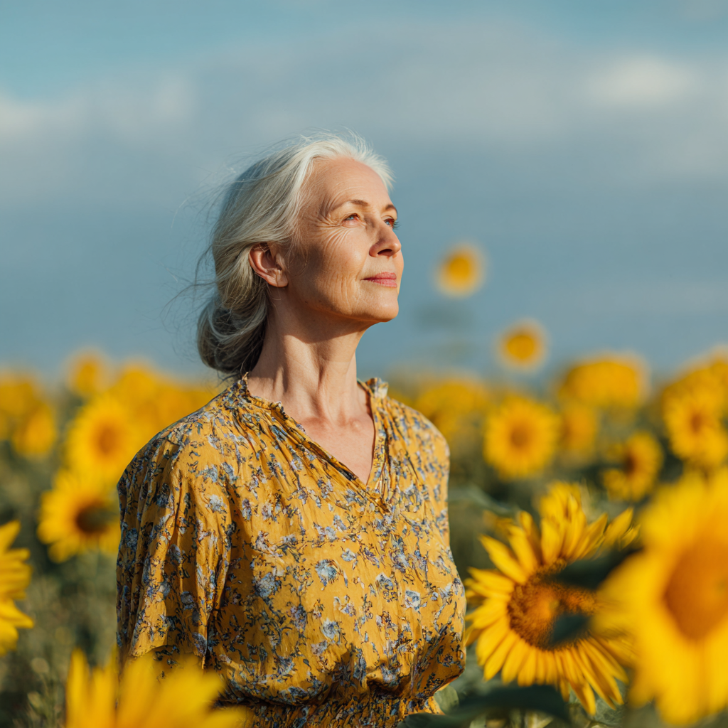 Woman with improved mental clarity