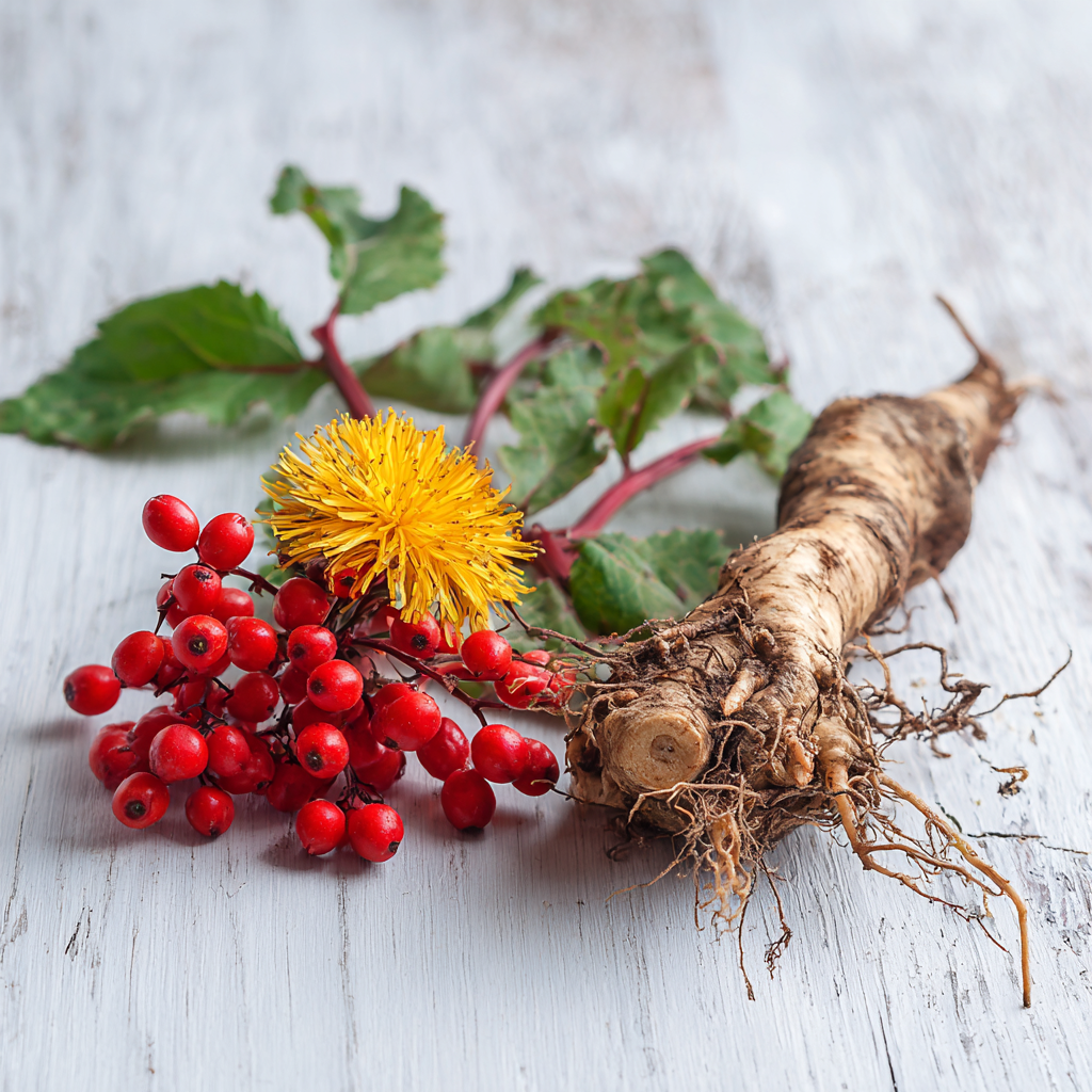 Taraxacum, Berberis