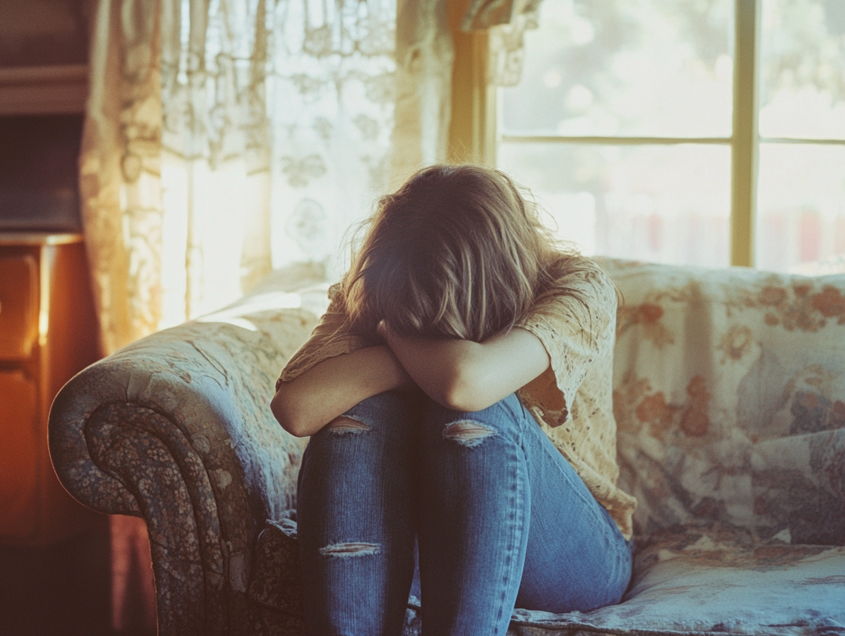 Person experiencing emotional distress
