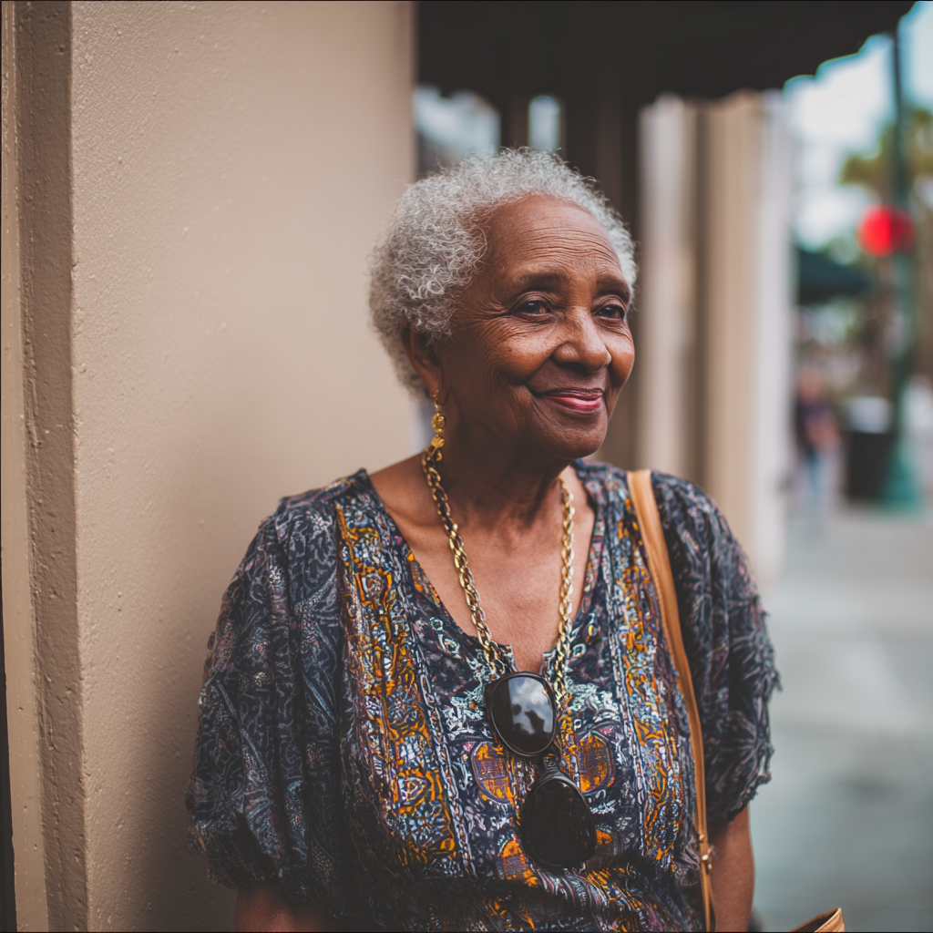 Happy grandmother